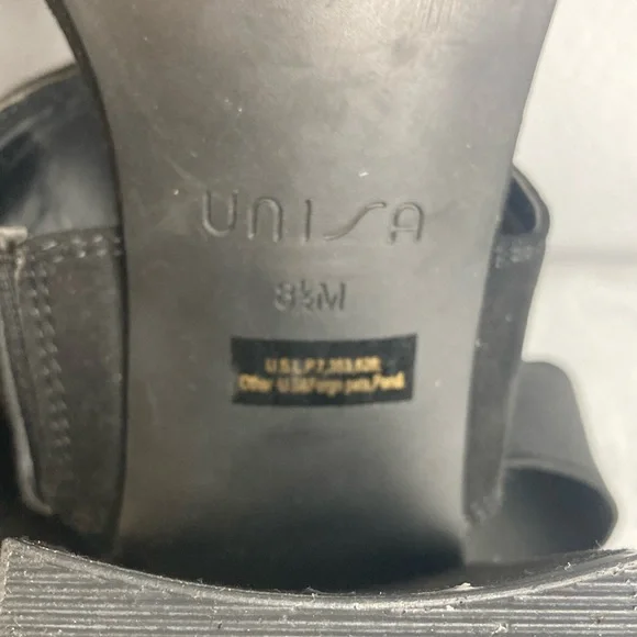 Unisa Black Heeled Sandals Sz 8.5M - Picture 12 of 15